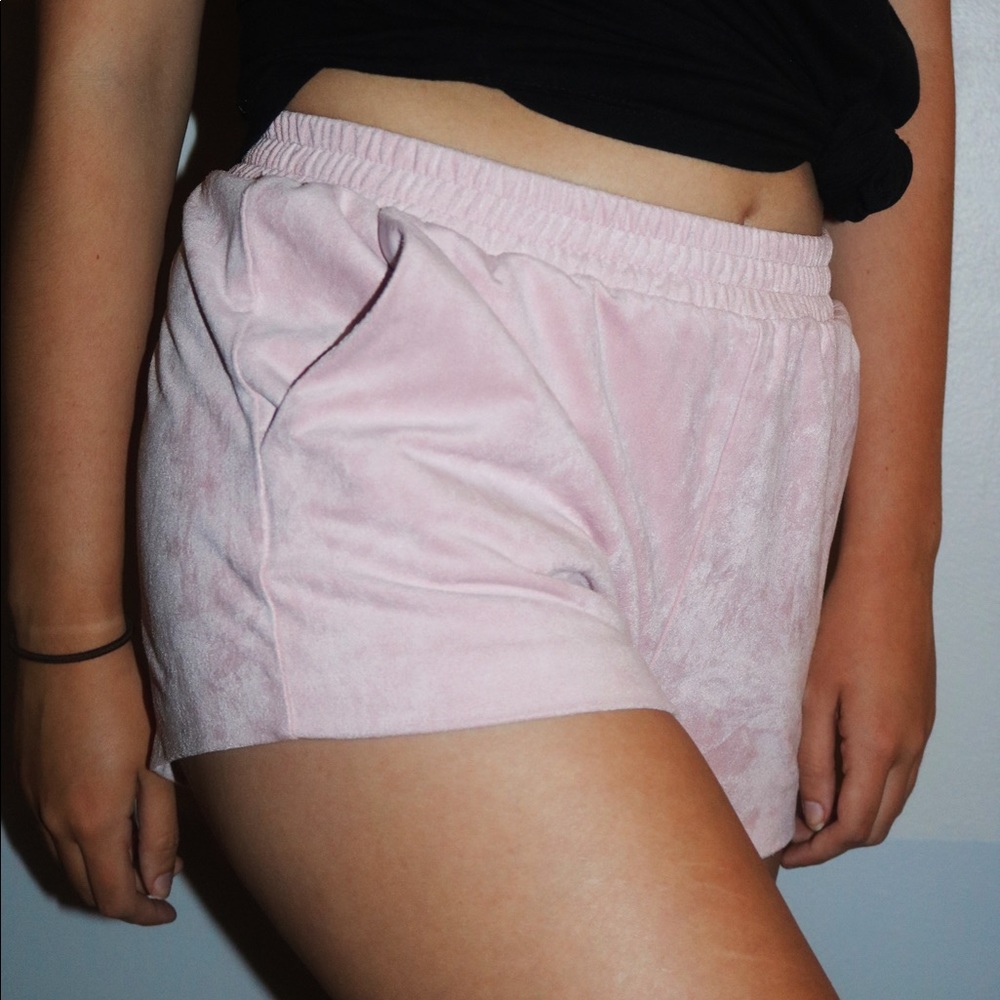 Pale Pink Faux Suede Shorts 💕